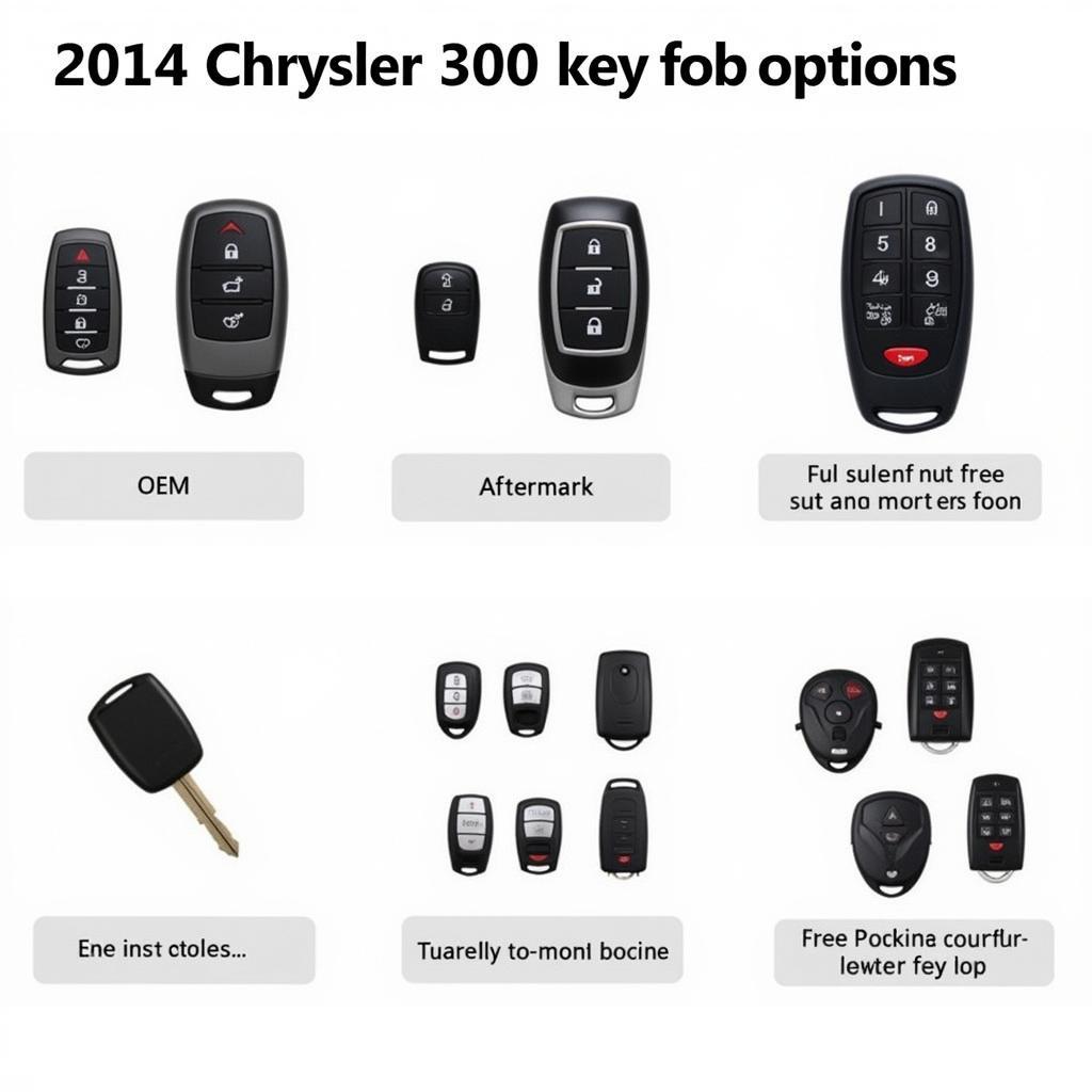 Various 2014 Chrysler 300 Key Fob Options