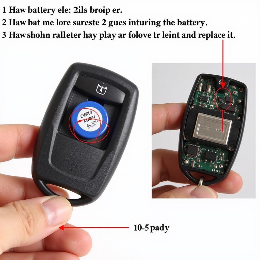 2014 Dodge Challenger Key Fob Battery Location - Identifying the CR2032 battery inside the key fob.