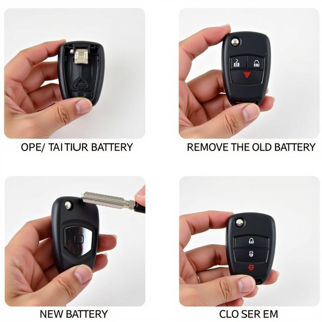 Replacing the Battery in a 2014 Dodge Ram 1500 Key Fob: Step-by-step guide with images.