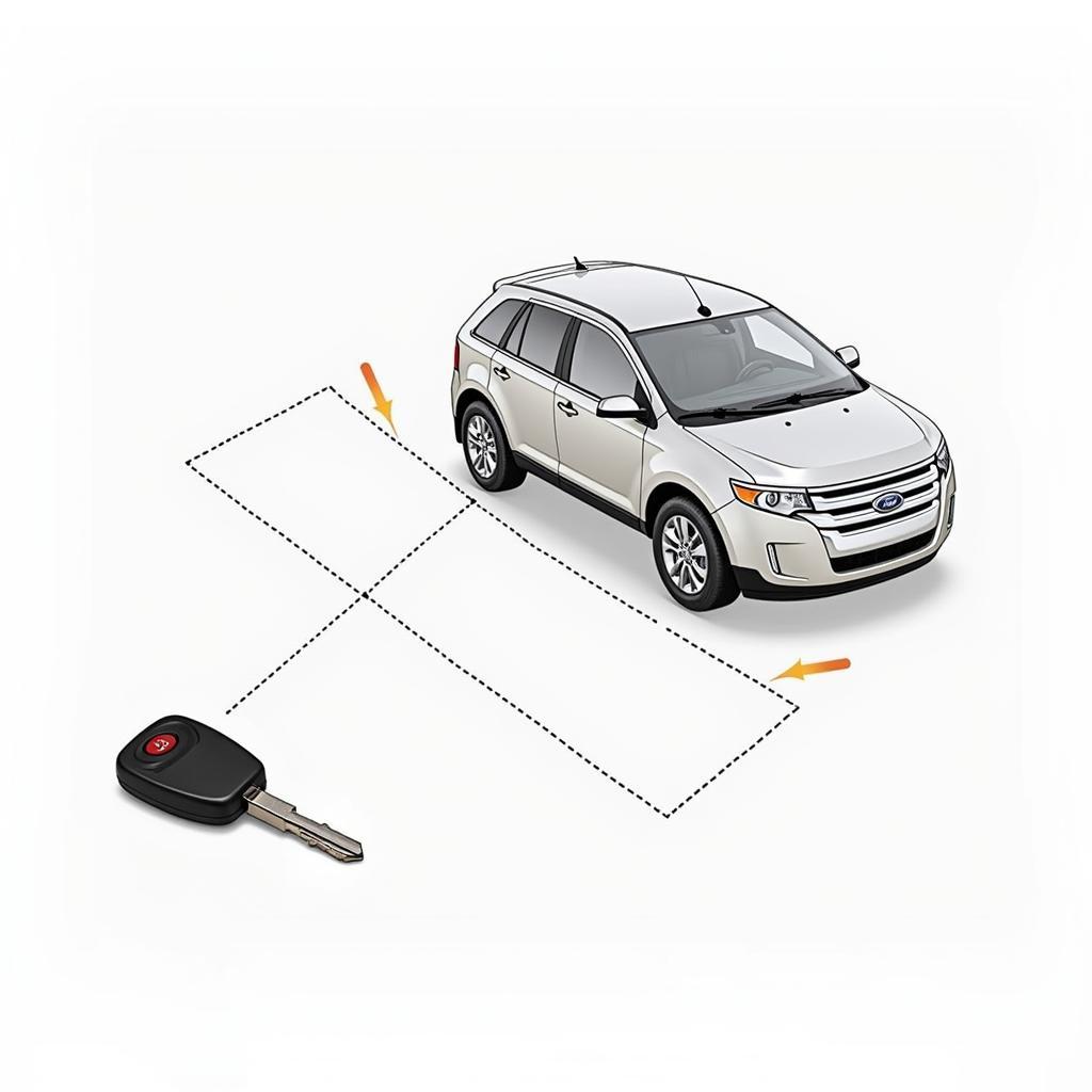 2014 Ford Edge Key Fob Low Battery Range Illustration