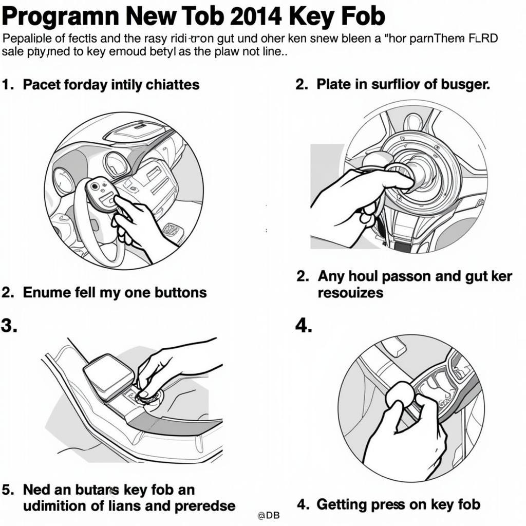 2014 Ford Escape Key Fob Programming Process Illustration