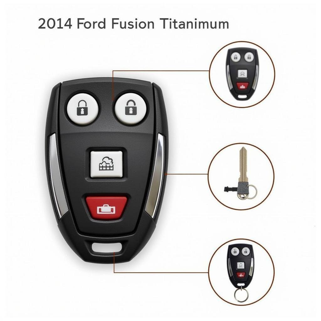 2014 Ford Fusion Hybrid Titanium Key Fob Features: Keyless Entry, Remote Start, Trunk Release, and Panic Button