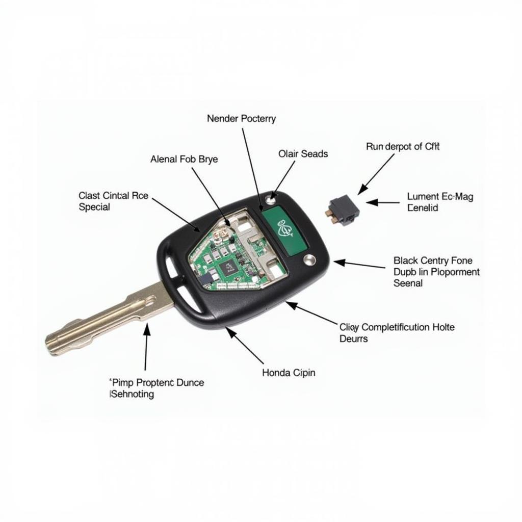 Internal Components of a 2014 Honda Civic Key Fob