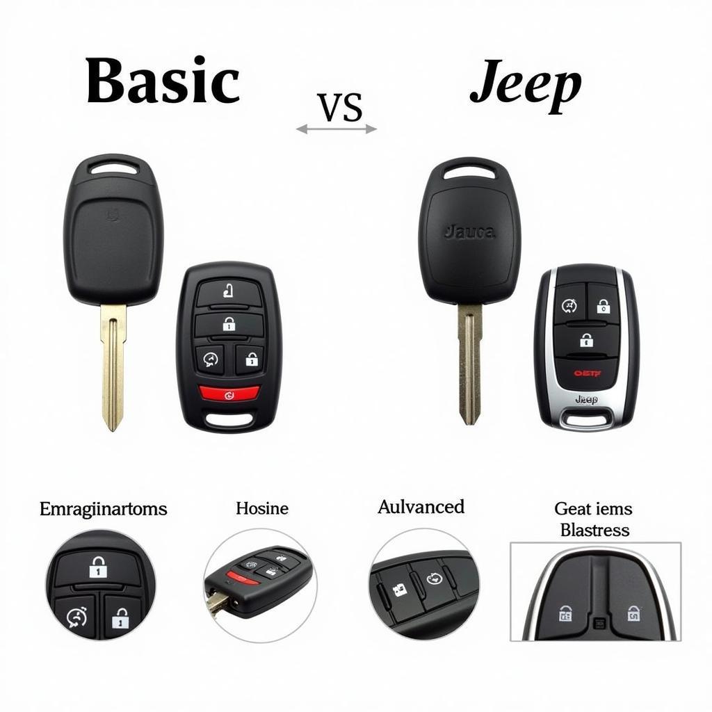 Different 2014 Jeep Grand Cherokee Key Fob Types