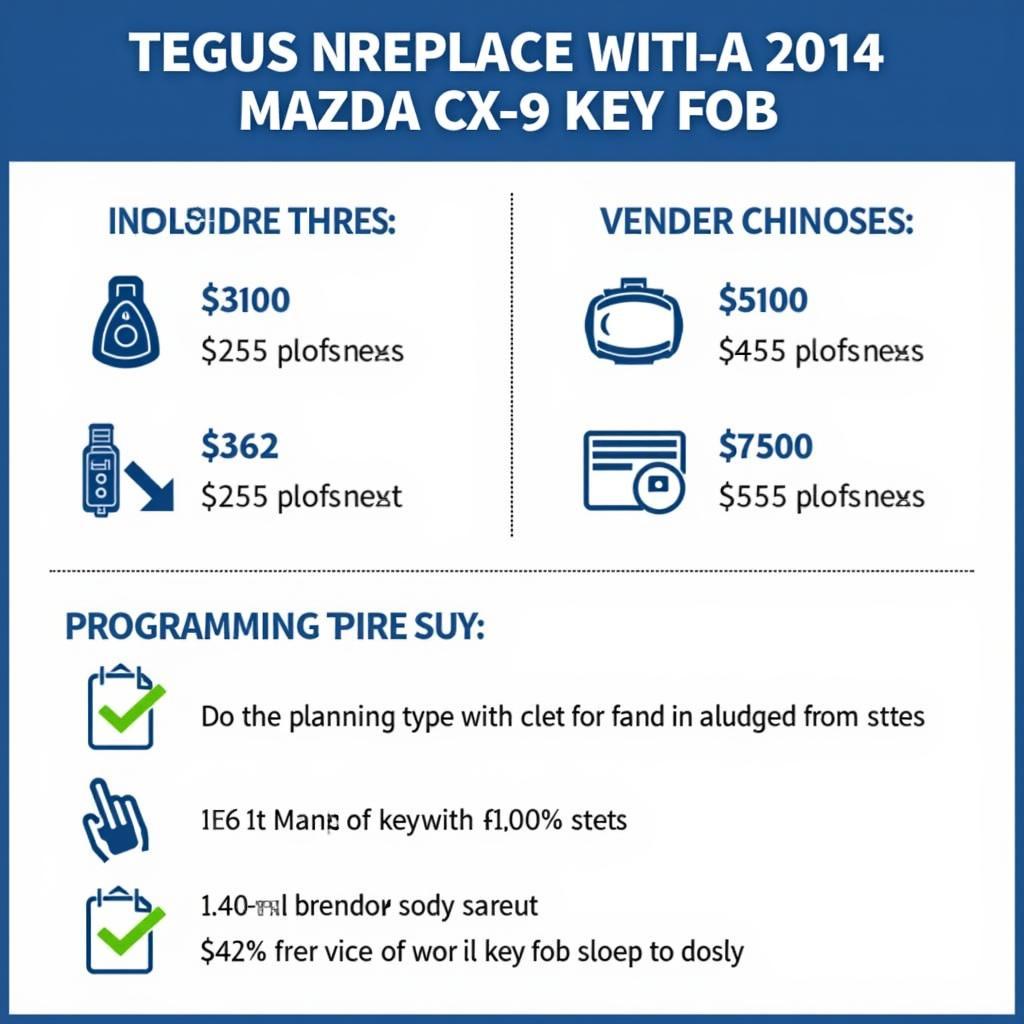 2014 Mazda CX-9 Key Fob Replacement Cost Factors