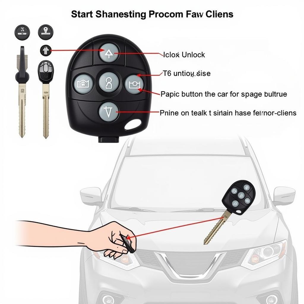 2014 Nissan Rogue Key Fob Functions and Features: Locking, Unlocking, Starting, Panic Alarm