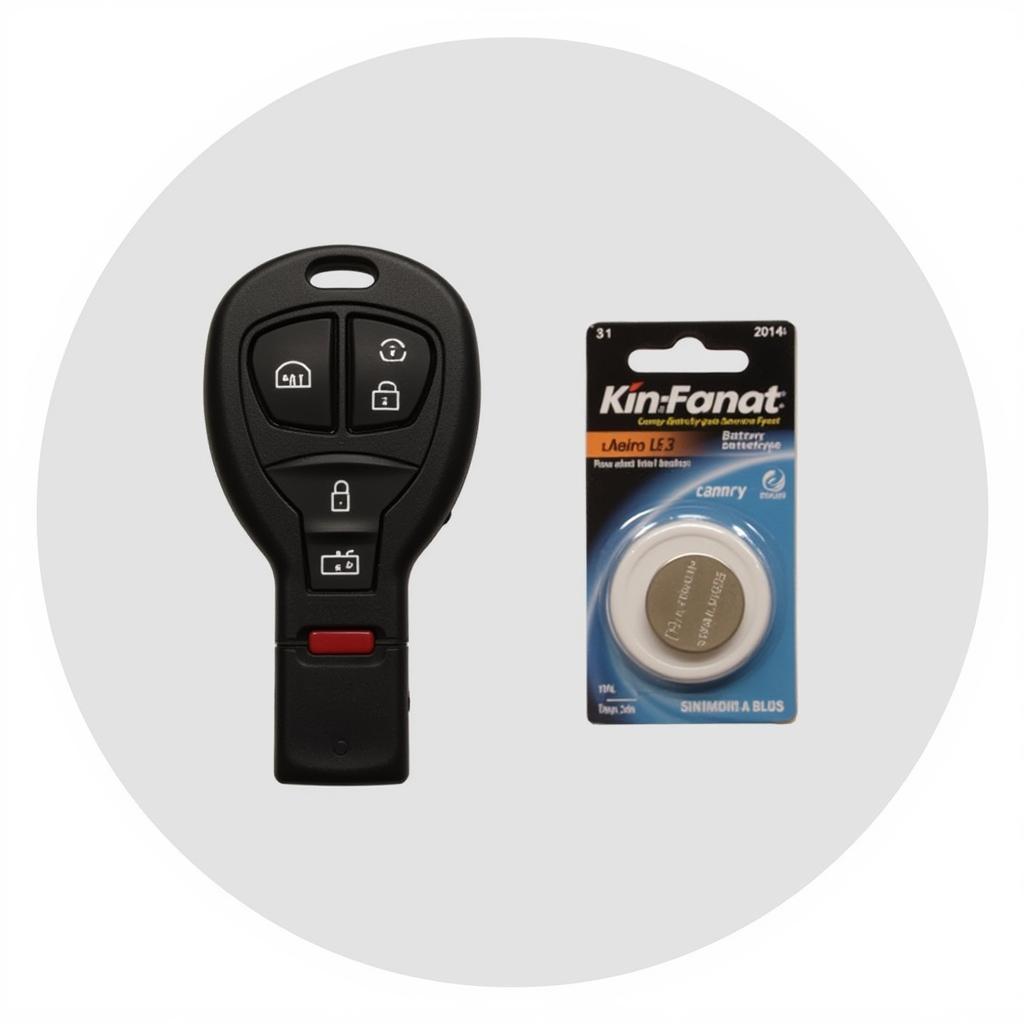 2014 Toyota Camry key fob and CR2032 battery