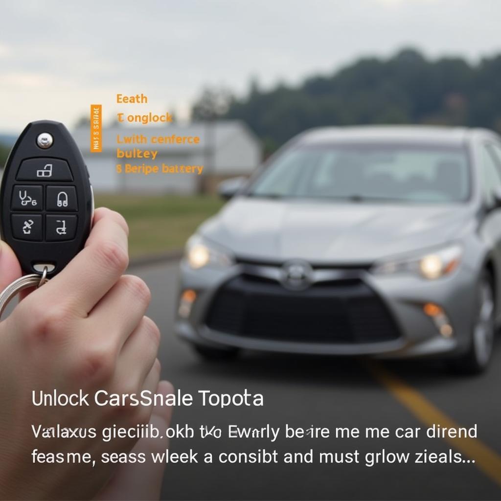 2014 Toyota Camry key fob with low battery range