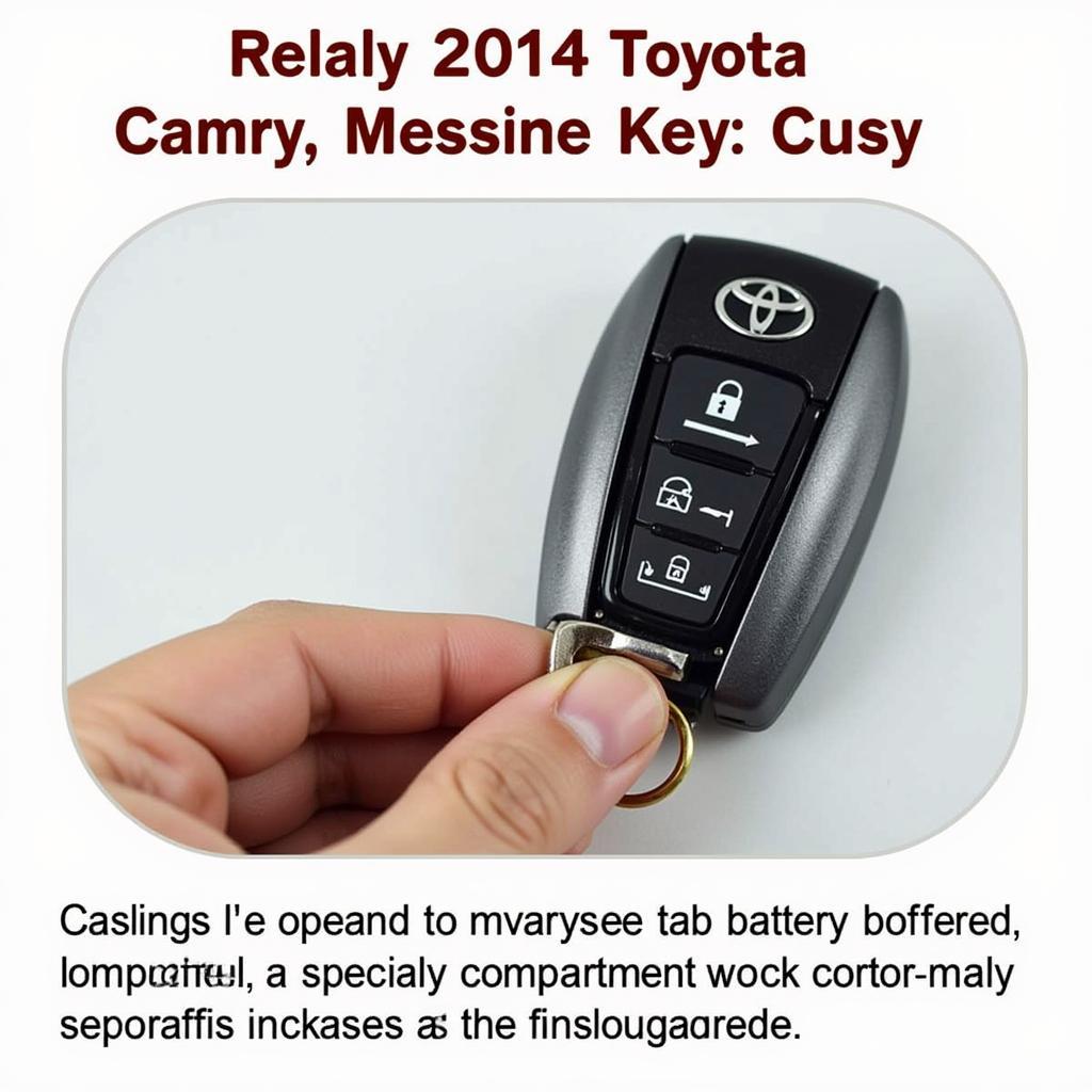 2014 Toyota Camry LE Key Fob Battery Location - Opening the Key Fob to Reveal the Battery Compartment