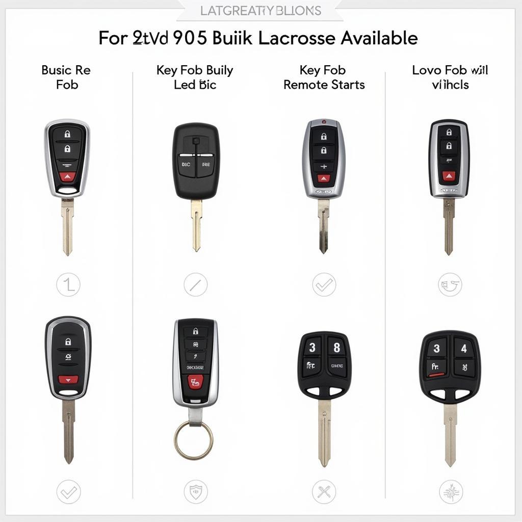 Different Types of 2015 Buick Lacrosse Key Fobs