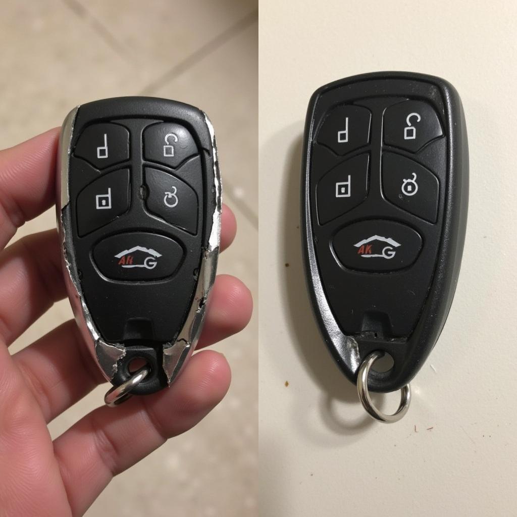 Damaged 2015 Dodge Challenger Key Fob