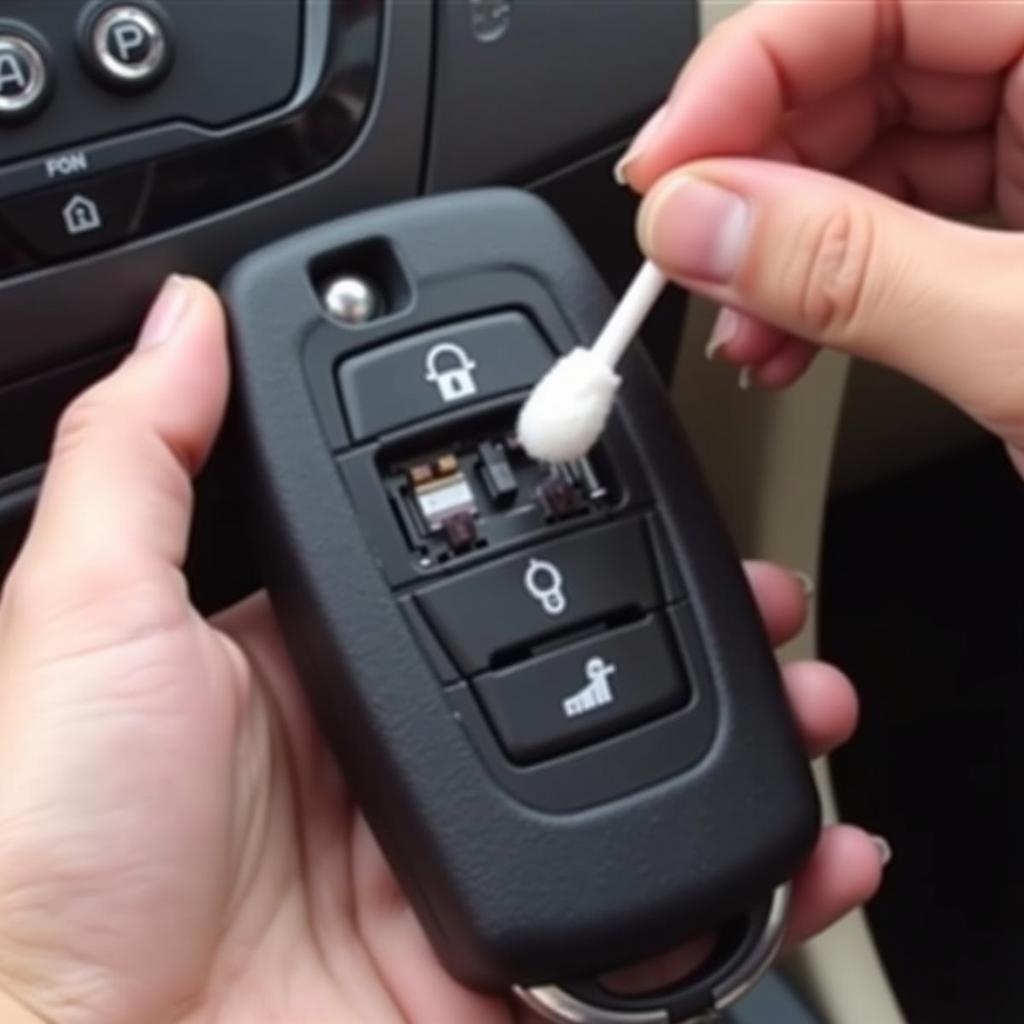 Cleaning 2015 Ford Edge Key Fob Battery Contacts