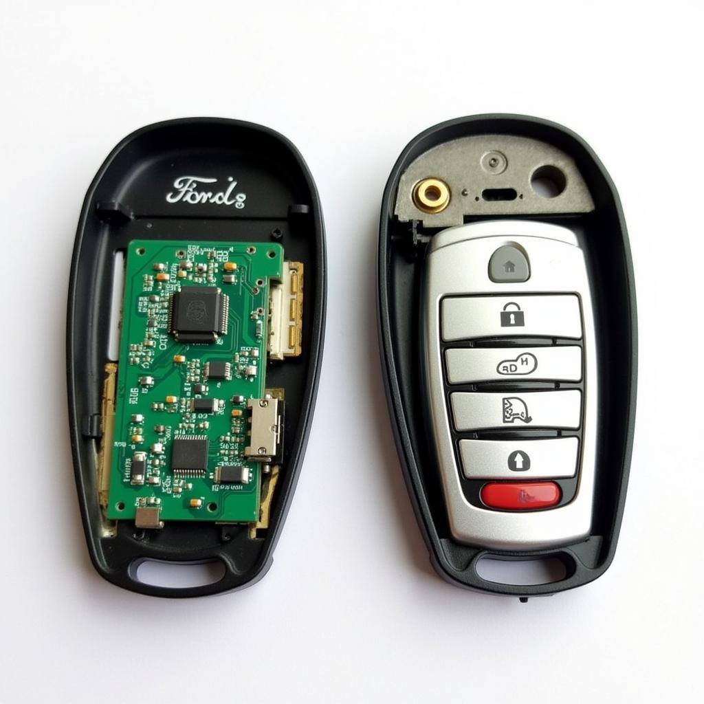 Open 2015 Ford Escape Key Fob Shell with Internal Components