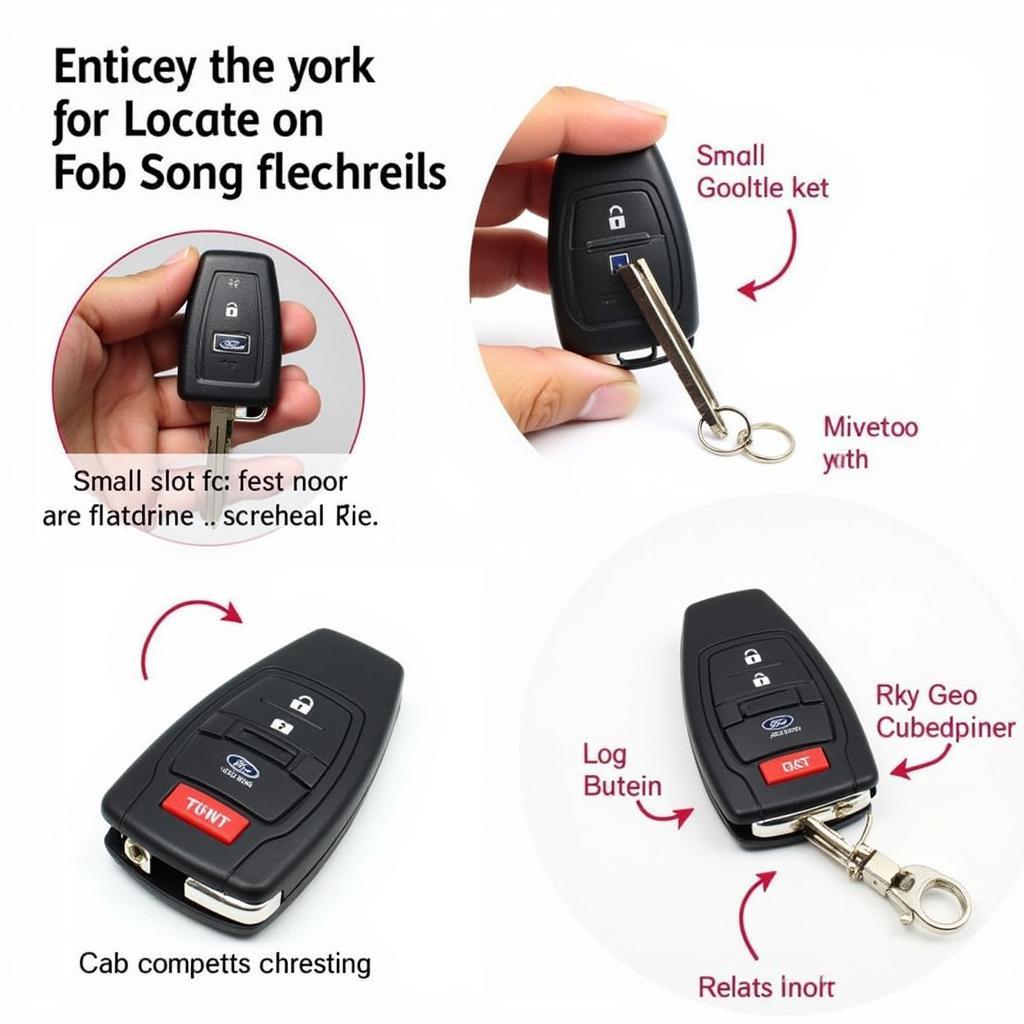 Locating the battery compartment on a 2015 Ford Key Fob