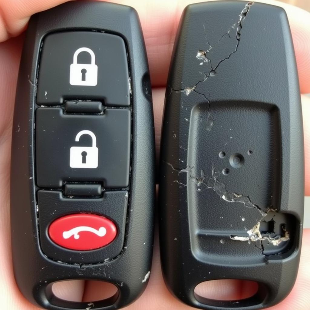 Damaged 2015 Ford Mustang Key Fob Shell