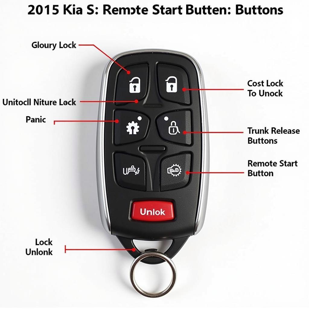 2015 Kia Sorento Key Fob Functions and Buttons