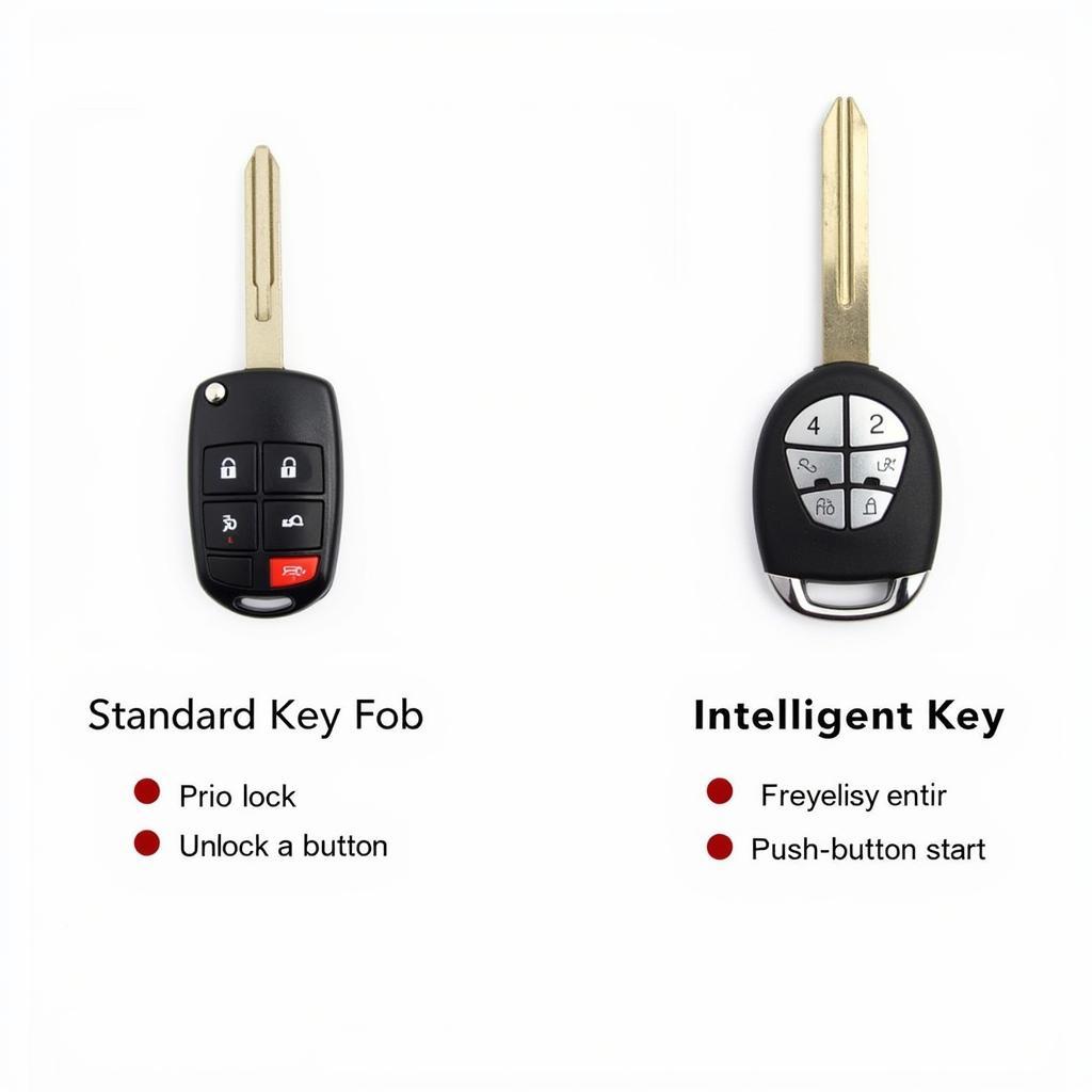 Different 2015 Nissan Altima Key Fobs