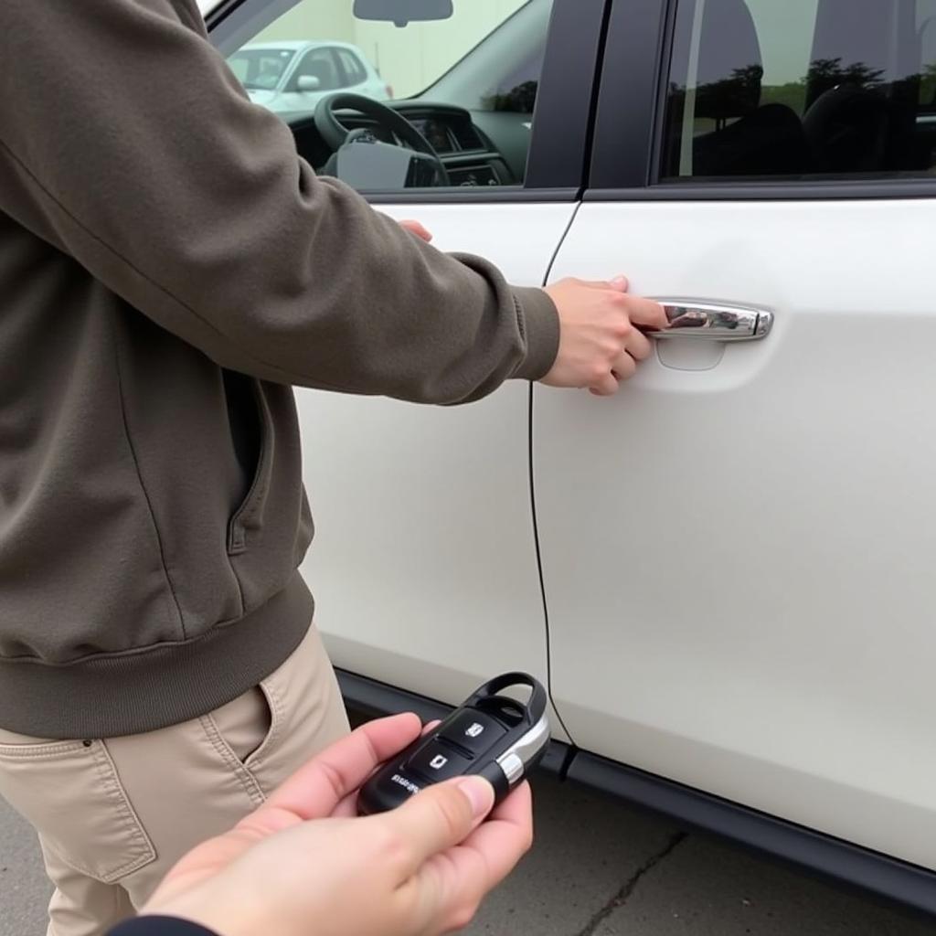 2015 Nissan Pathfinder Keyless Entry System in Action