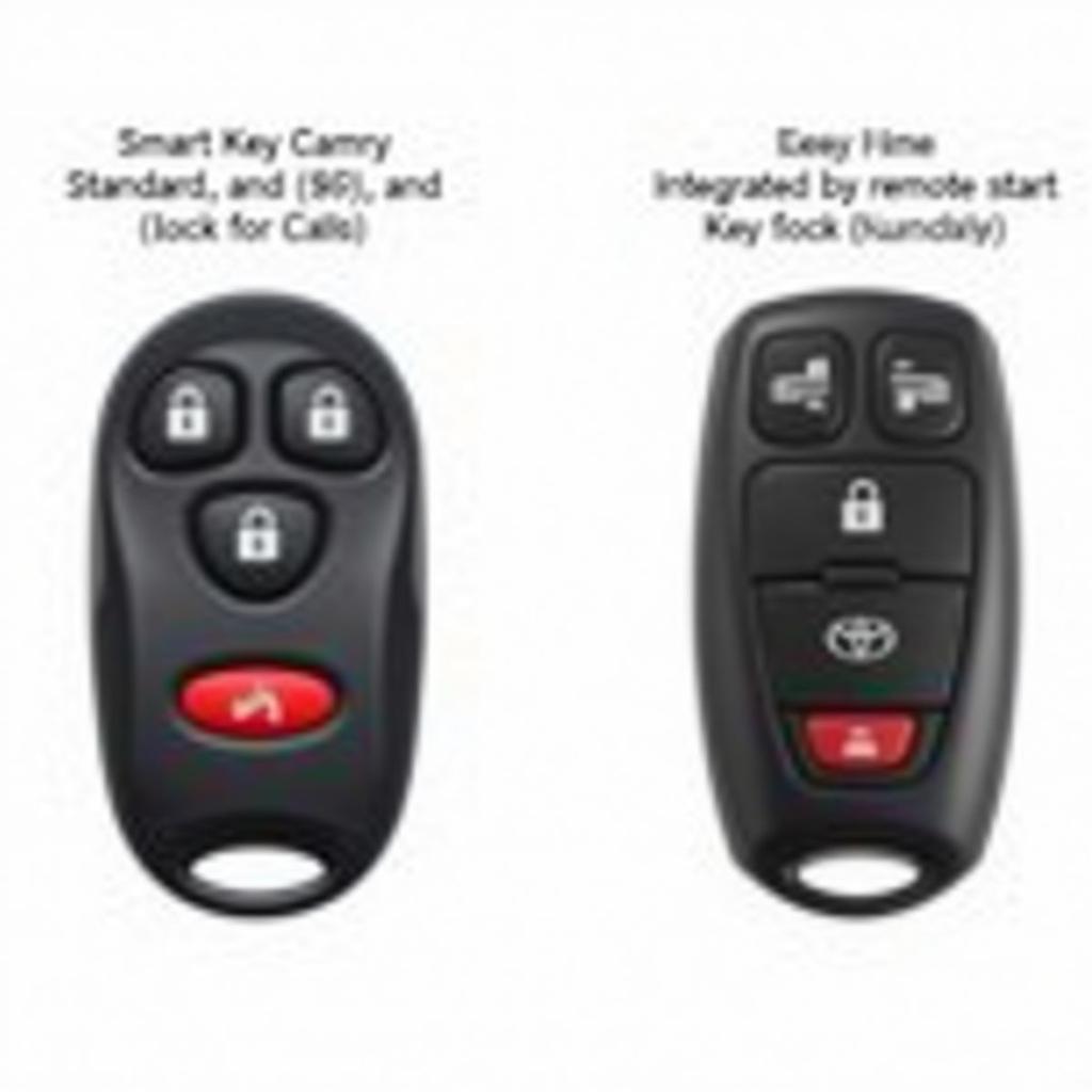 Different Types of 2015 Toyota Camry Key Fobs