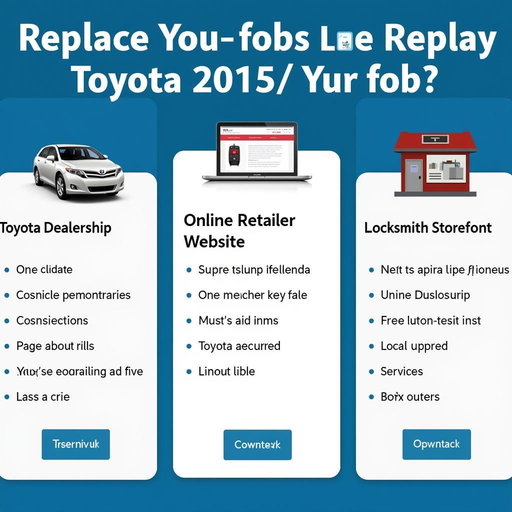 2015 Toyota Venza Key Fob Replacement Options - Dealership, Online Retailer, Locksmith