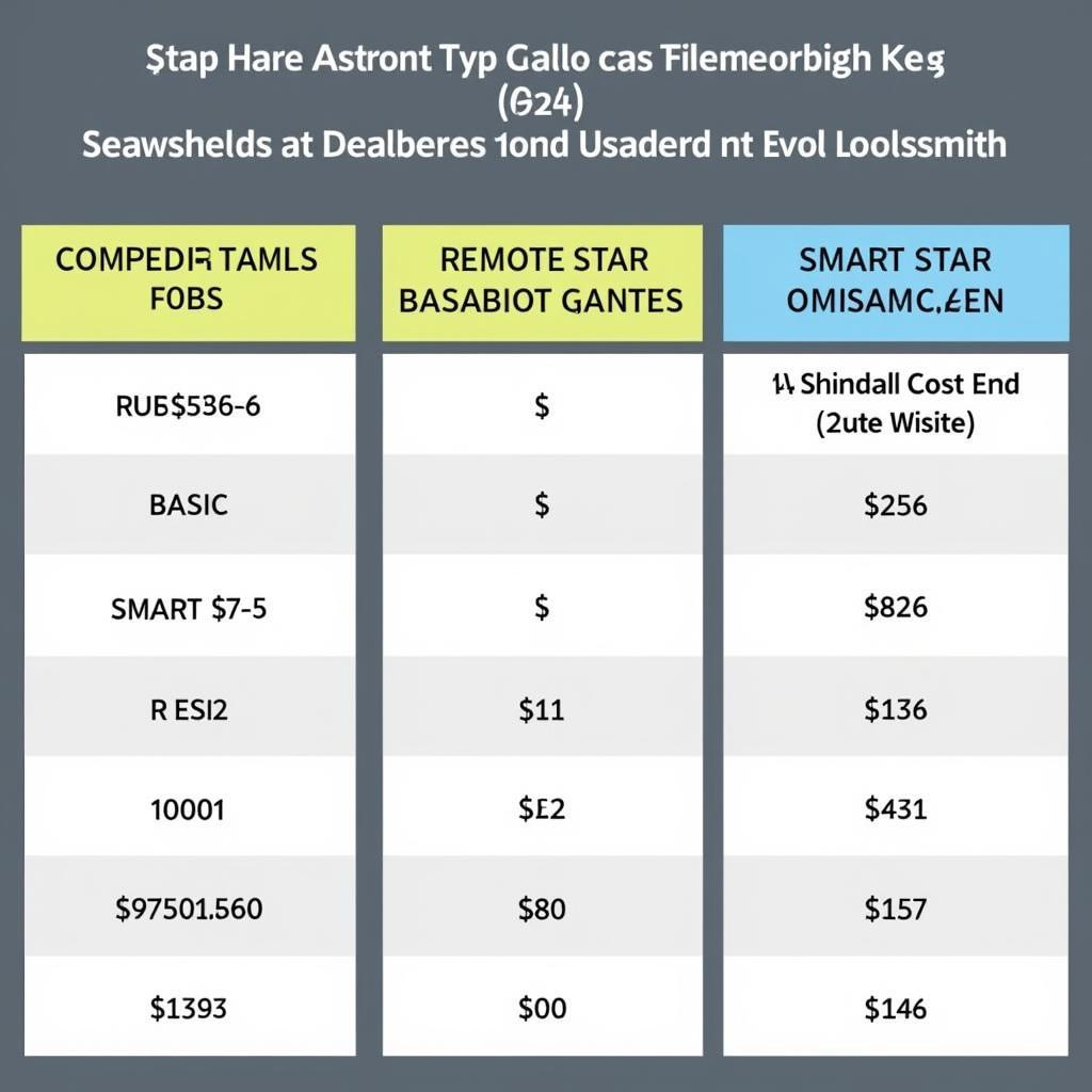 Cost Comparison of Key Fob Replacement Options