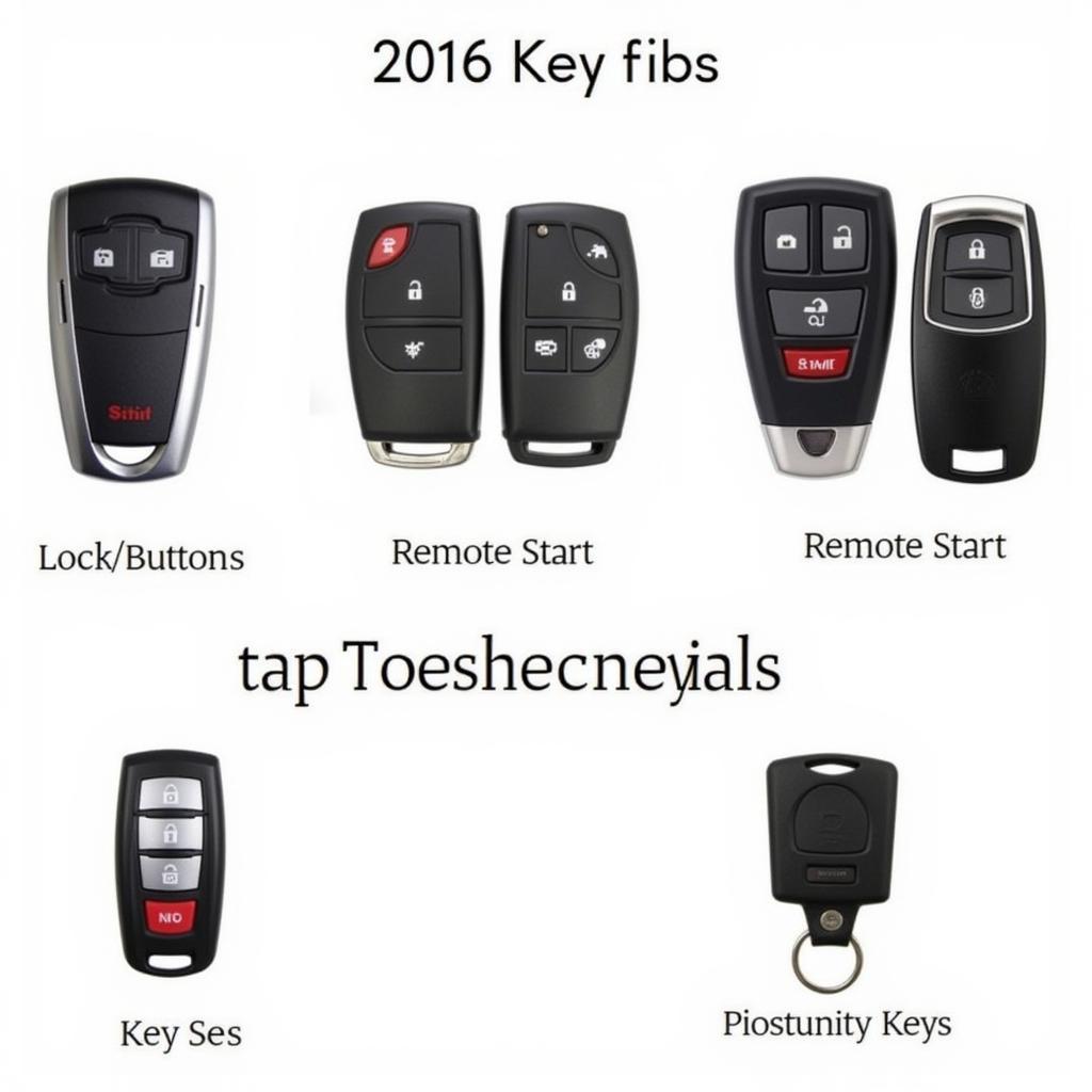 Different Types of 2016 Dodge Key Fobs