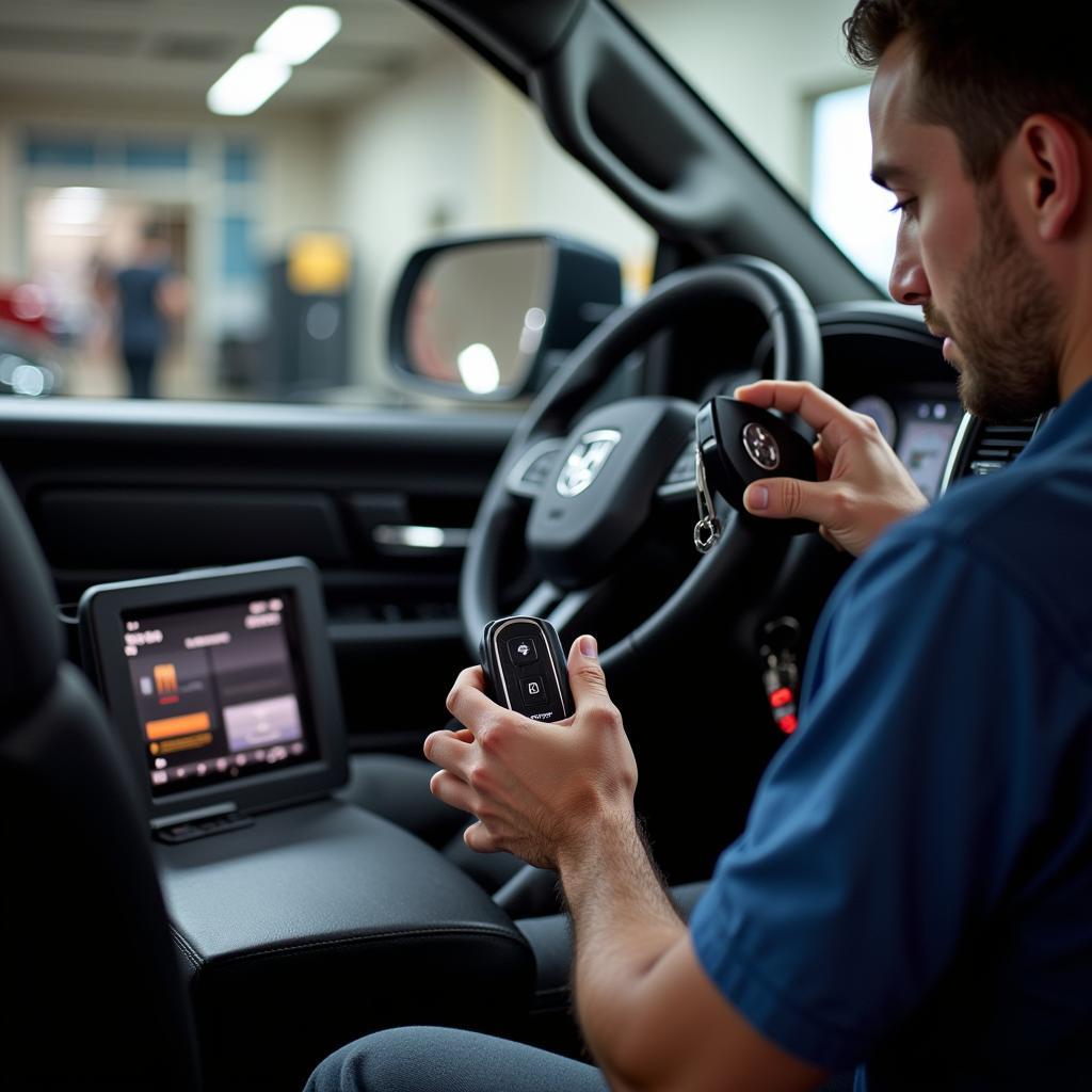 Programming a 2016 Dodge Ram Rebel Key Fob at a Dealership