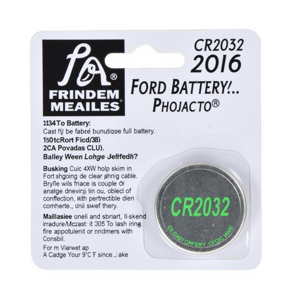 2016 Ford Edge Key Fob Battery Type CR2032