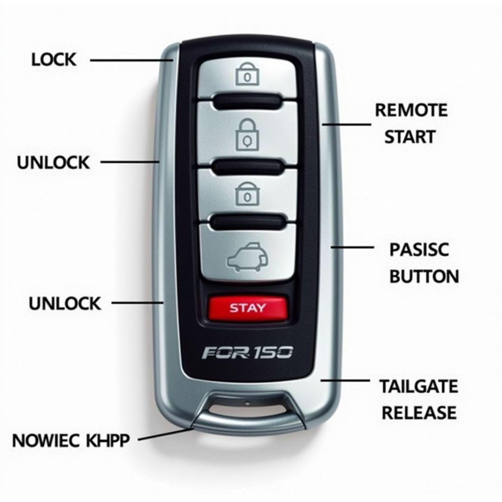 2016 Ford F-150 Platinum Key Fob Features and Buttons