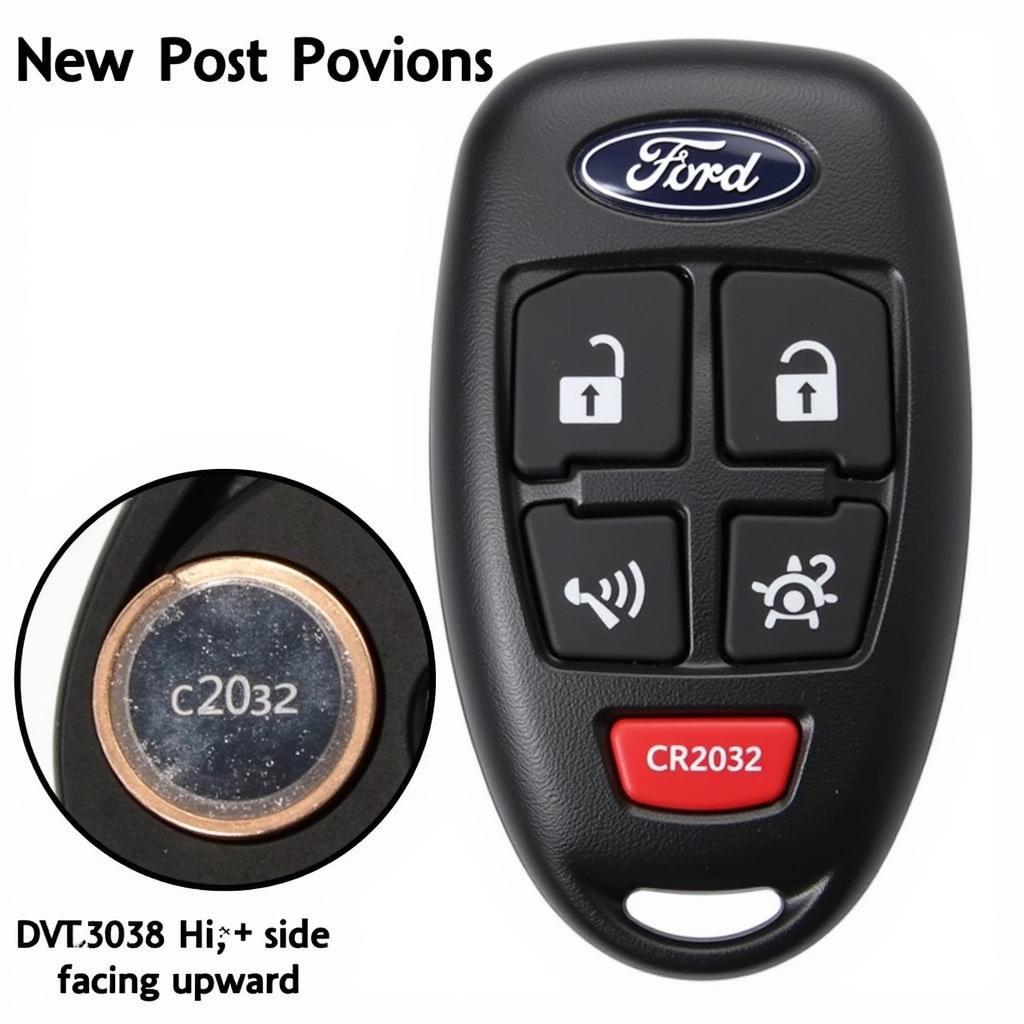 New CR2032 Battery Installed in 2016 Ford Fusion Key Fob