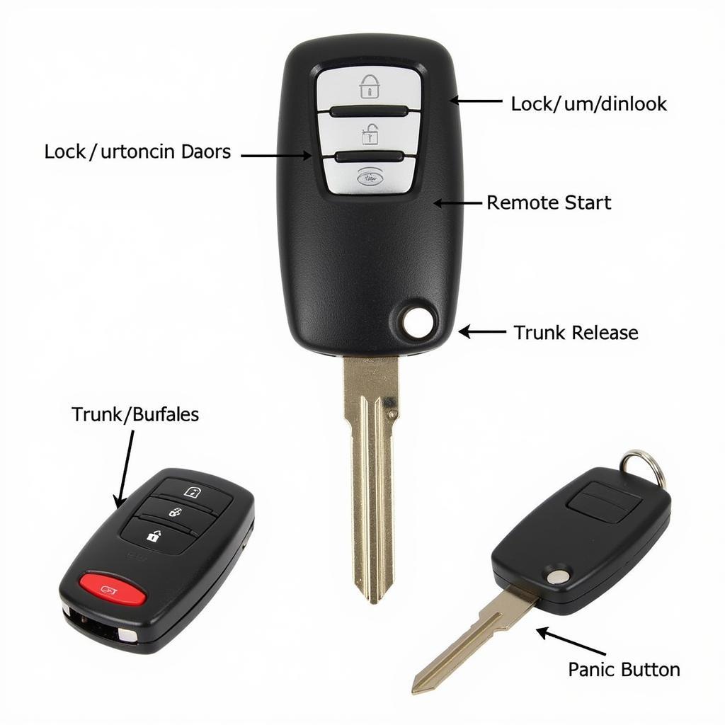 2016 Ford Taurus Key Fob Functions: Locking, Unlocking, Remote Start, Trunk Release, Panic Button