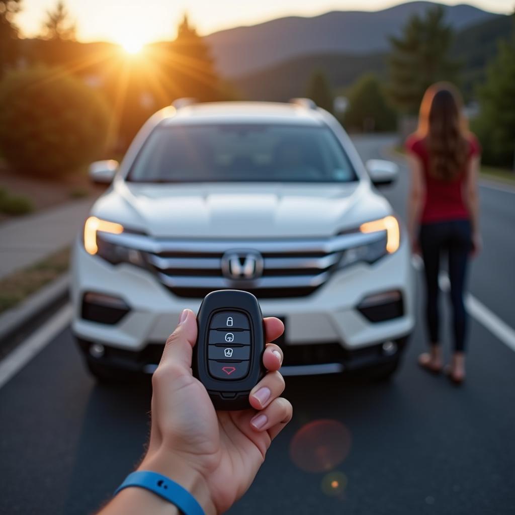 2016 Honda Pilot key fob with reduced range due to low battery