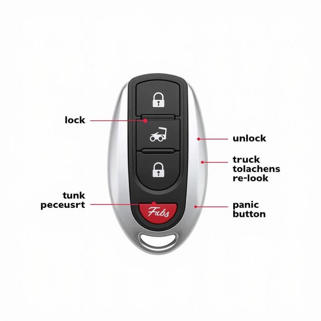 2016 Nissan Juke Key Fob Functions: Lock, Unlock, Trunk Release, Panic Button