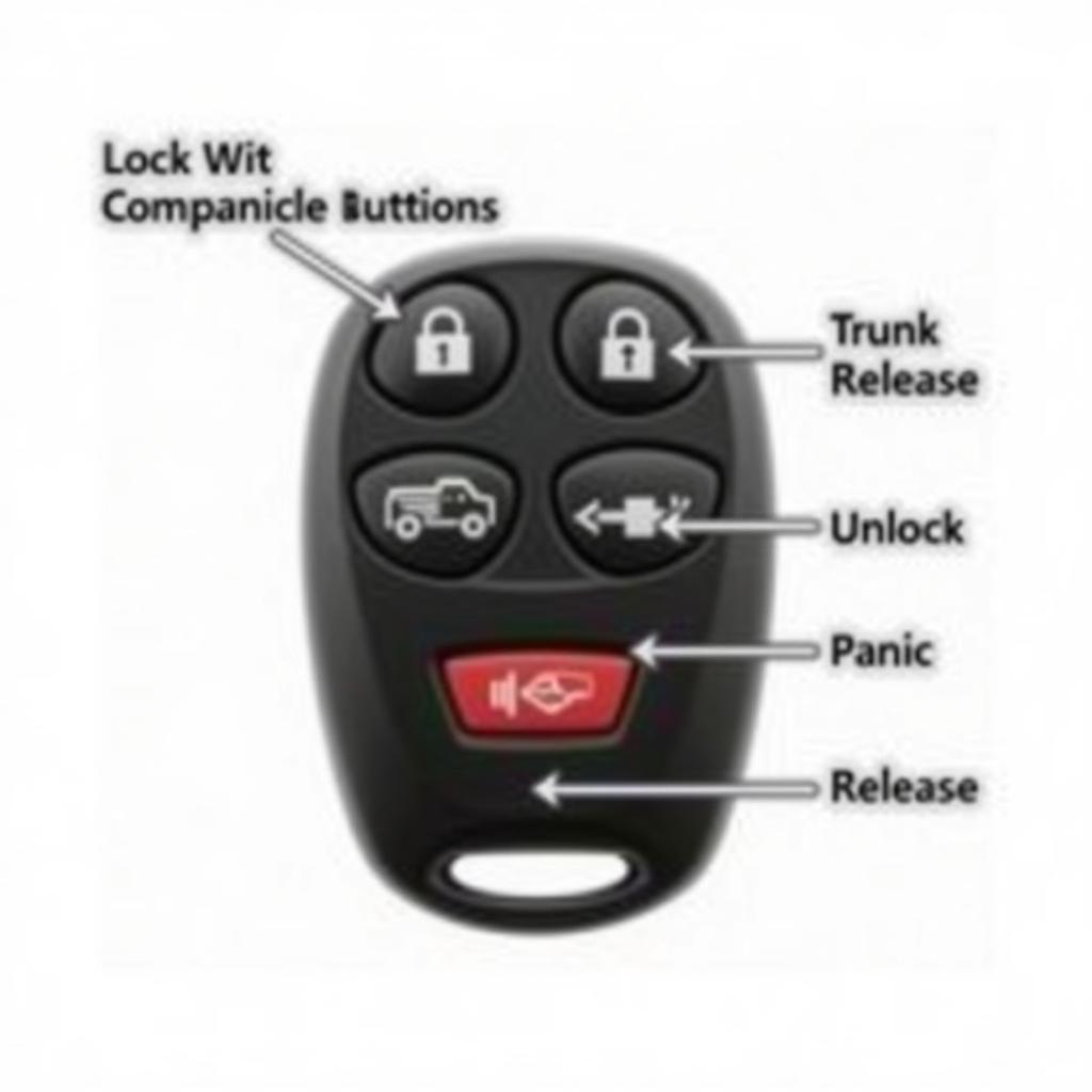 2016 Nissan Maxima Key Fob: Lock, Unlock, Panic, and Trunk Release Buttons