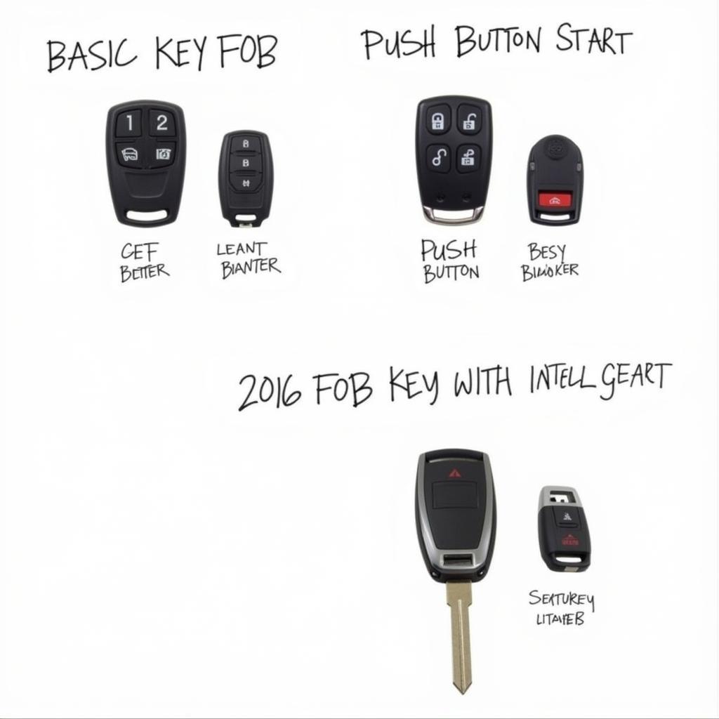 Different 2016 Nissan Rogue Key Fob Types