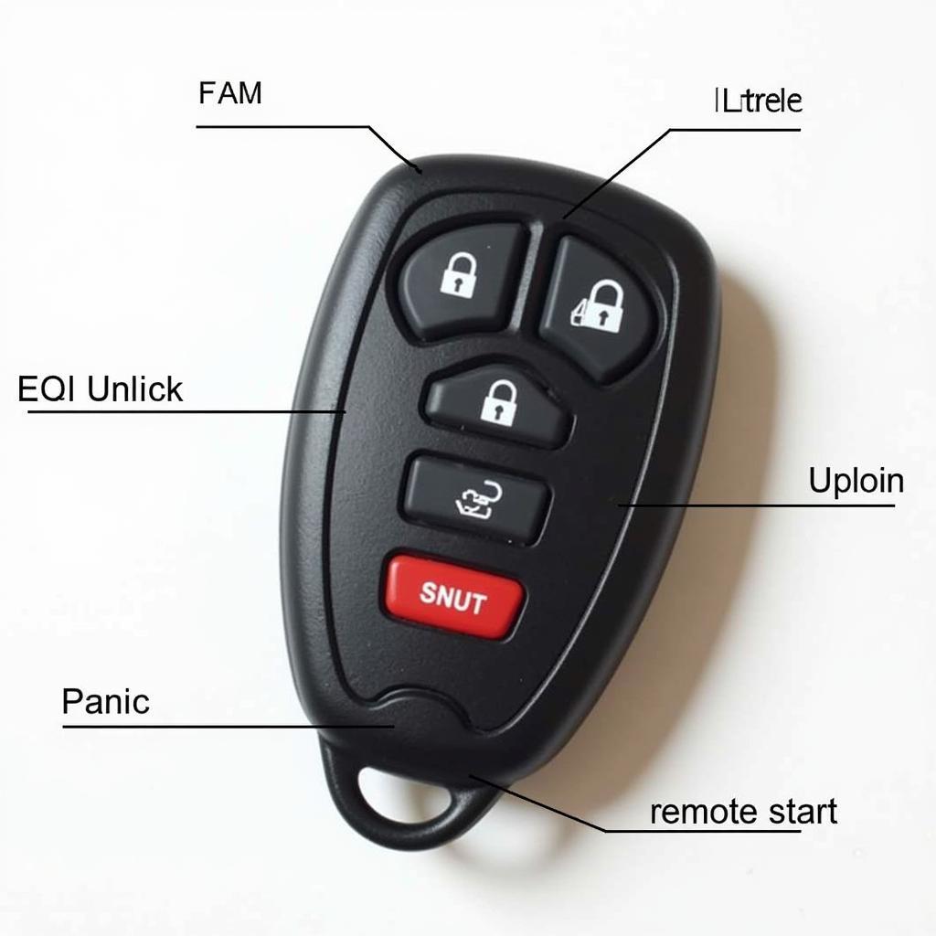 2016 Toyota Corolla Key Fob Functions: Lock, unlock, panic button, and remote start.