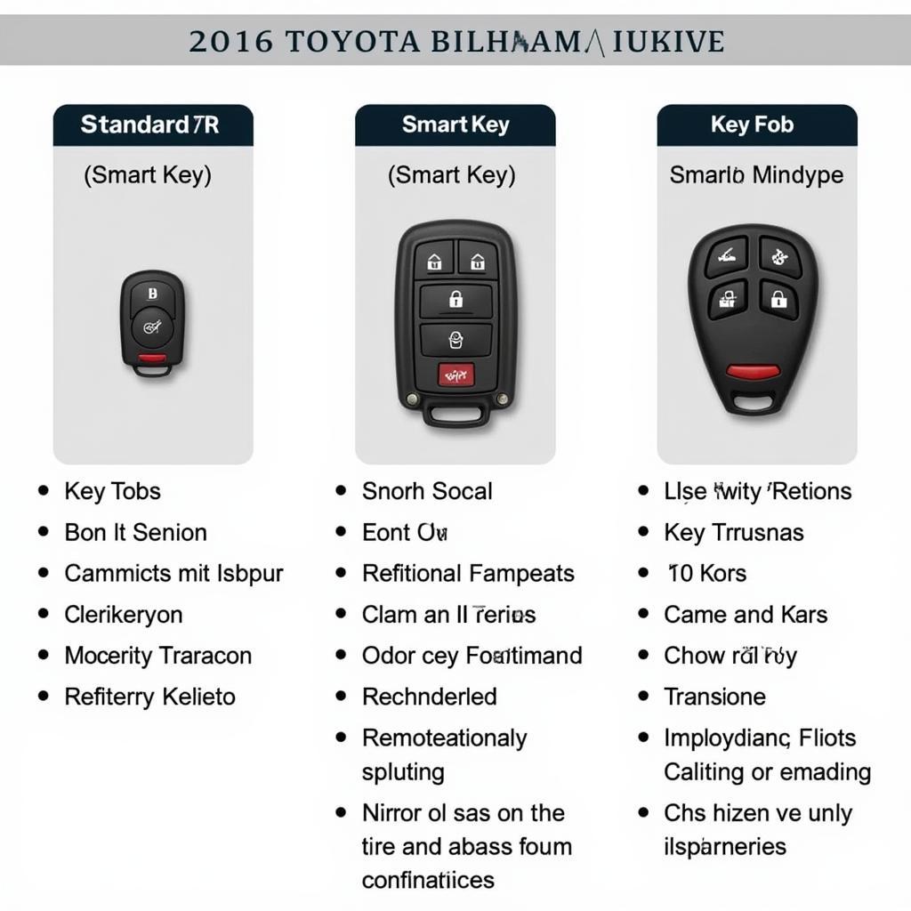 2016 Toyota Tacoma Key Fob Types - Standard, Smart, and Remote Start Options