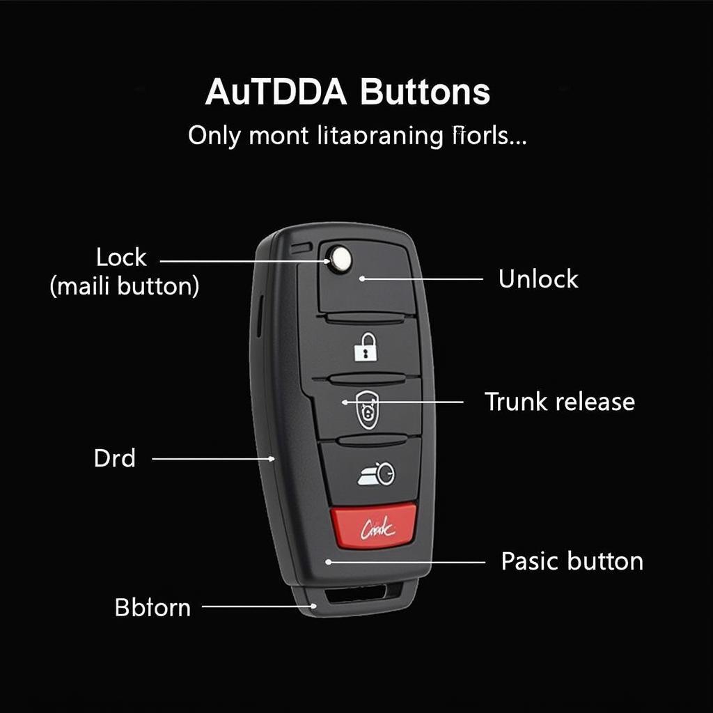 2017 Audi Q5 Key Fob Functions: Lock, Unlock, Trunk Release, Panic Button