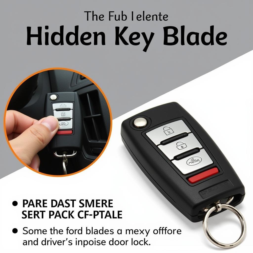 2017 Ford Edge Key Fob Hidden Key Blade Location and Usage