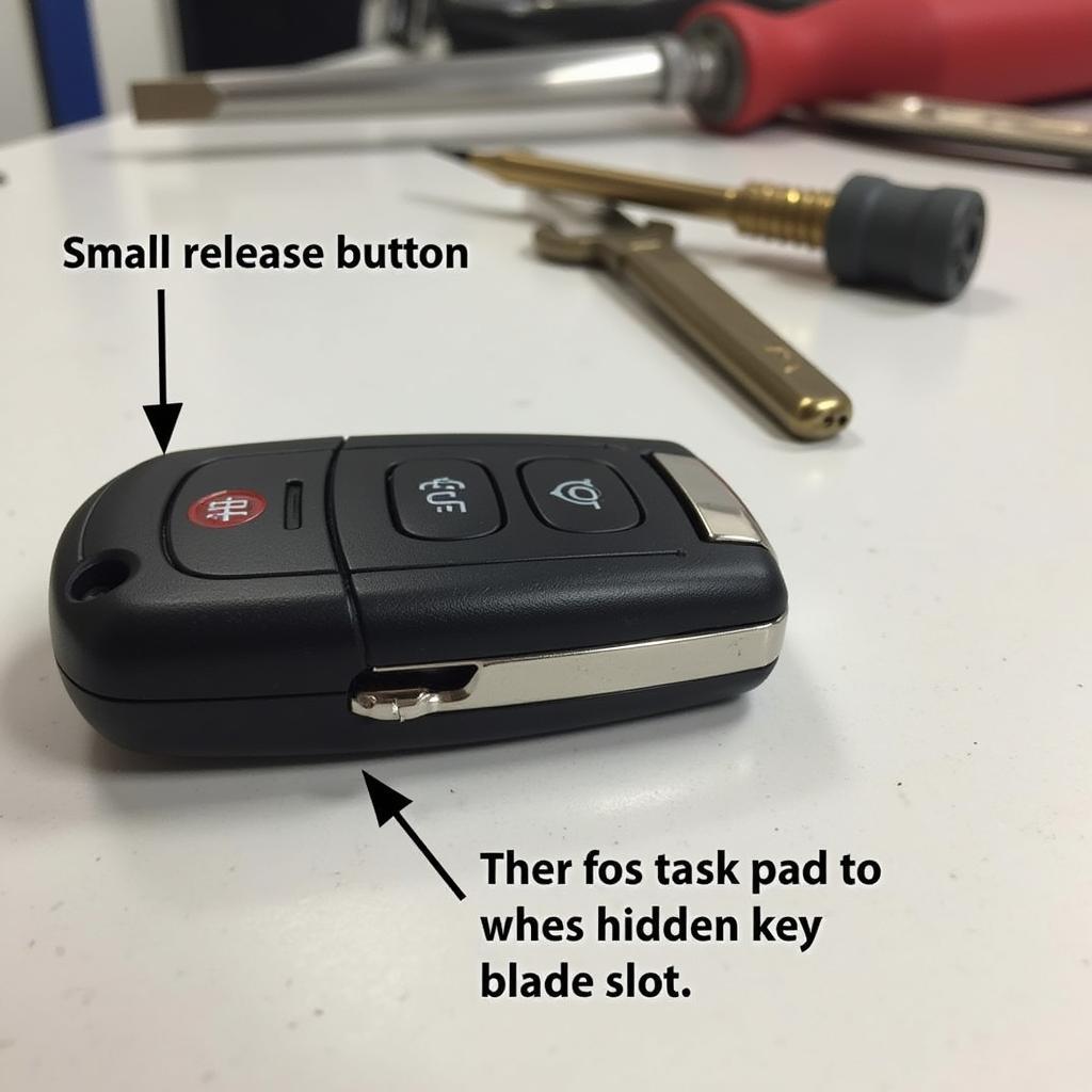 Locating the Battery Compartment on a 2017 Ford Edge SEL Key Fob