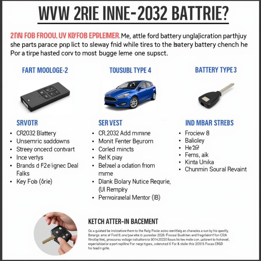 Different Battery Types and Replacement for 2017 Ford Focus ST Key Fob