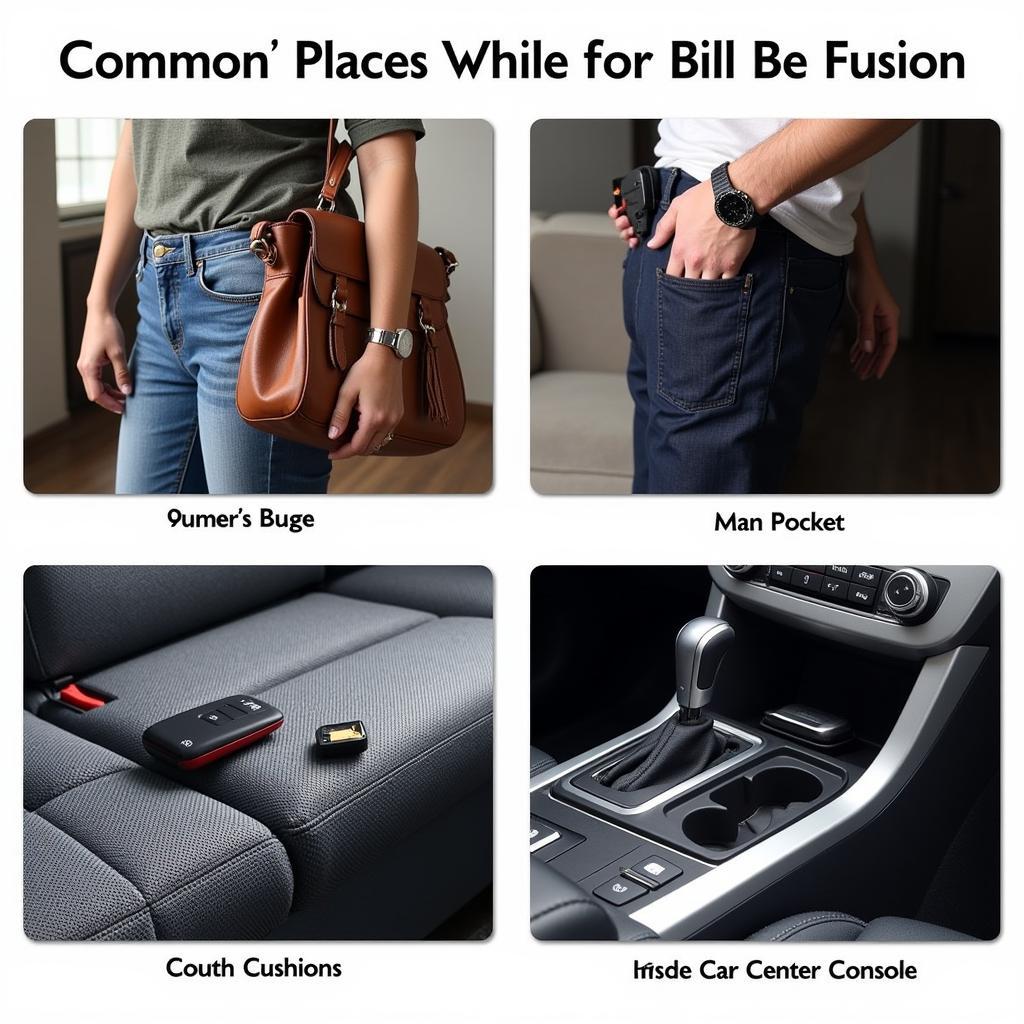 2017 Ford Fusion Key Fob Common Locations: Purse, Pockets, Couch, Car Console