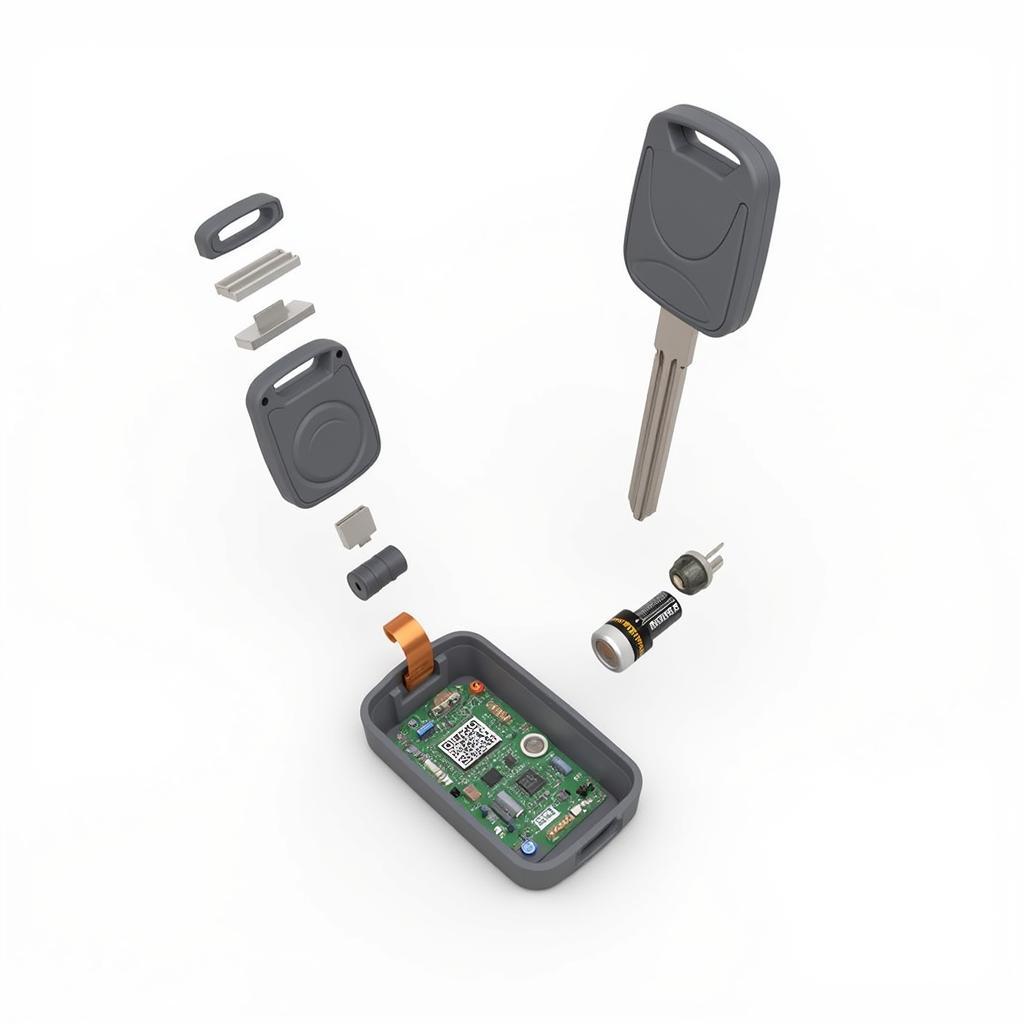 2017 Hyundai Tucson Key Fob Components Exploded View