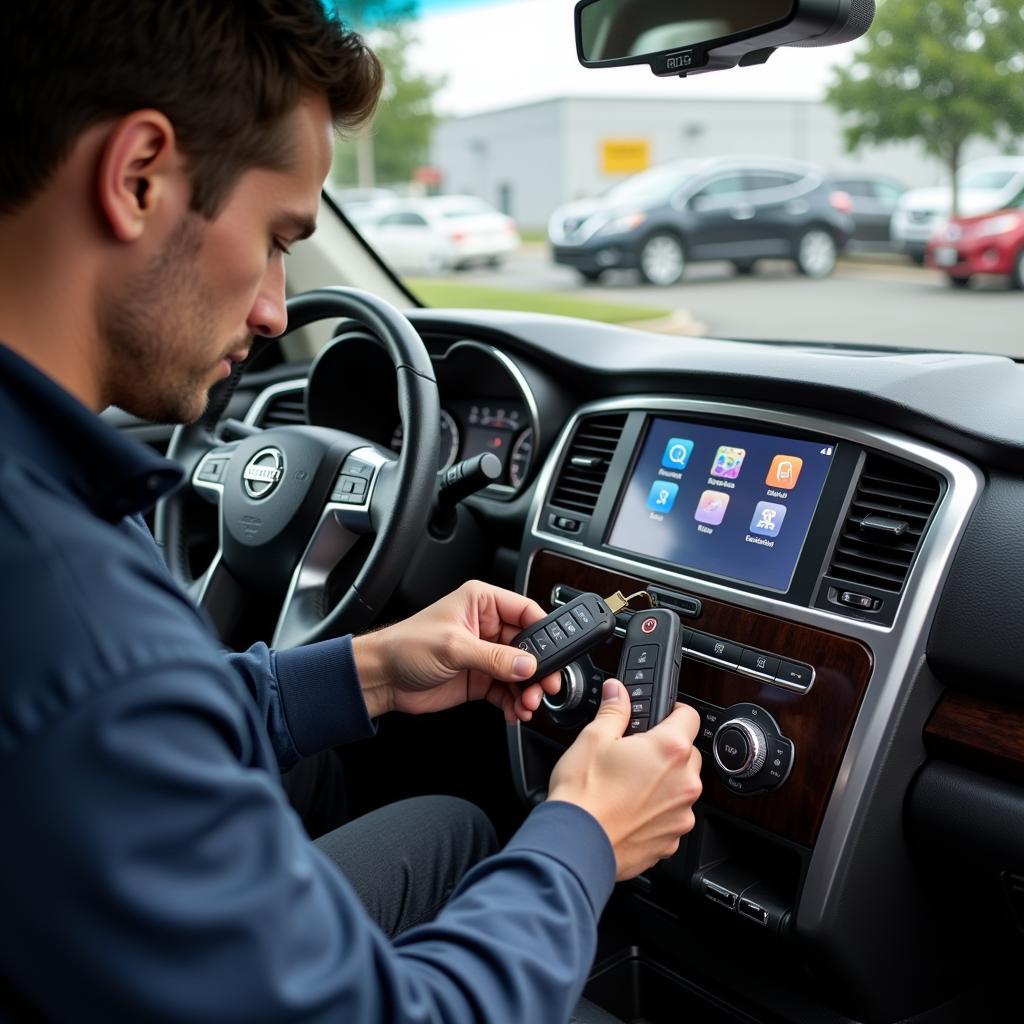 Programming a 2017 Nissan Armada Key Fob at a Dealership