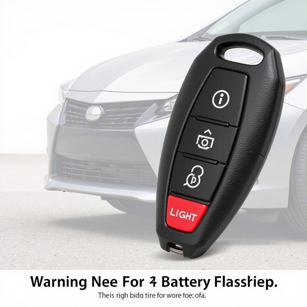 2017 Prius Key Fob with Low Battery Signal