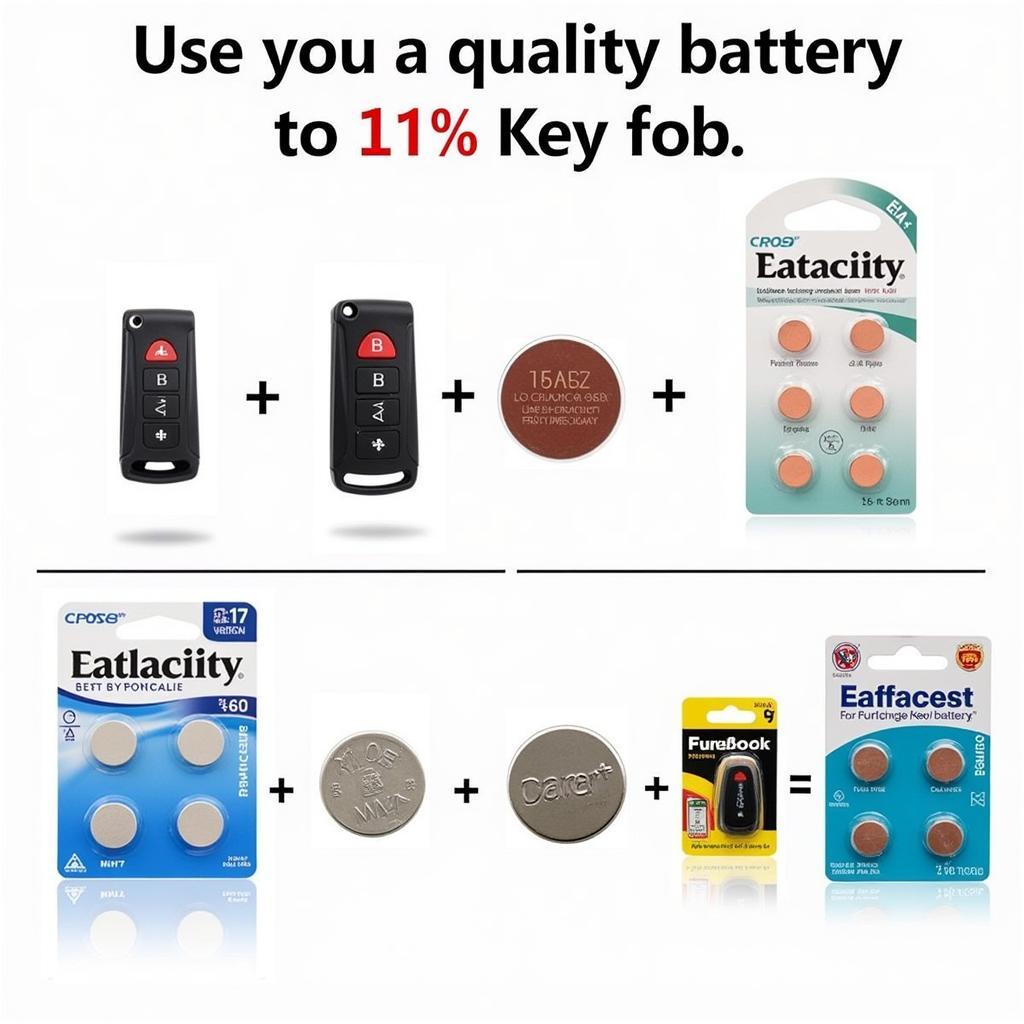 Different types of batteries for a 2017 Toyota Camry key fob