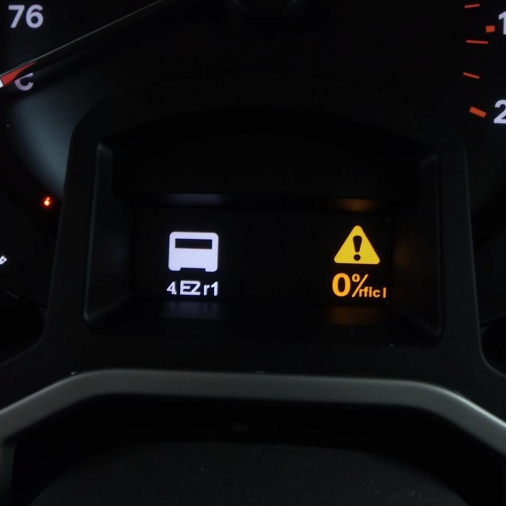 Dashboard warning light indicating a low key fob battery