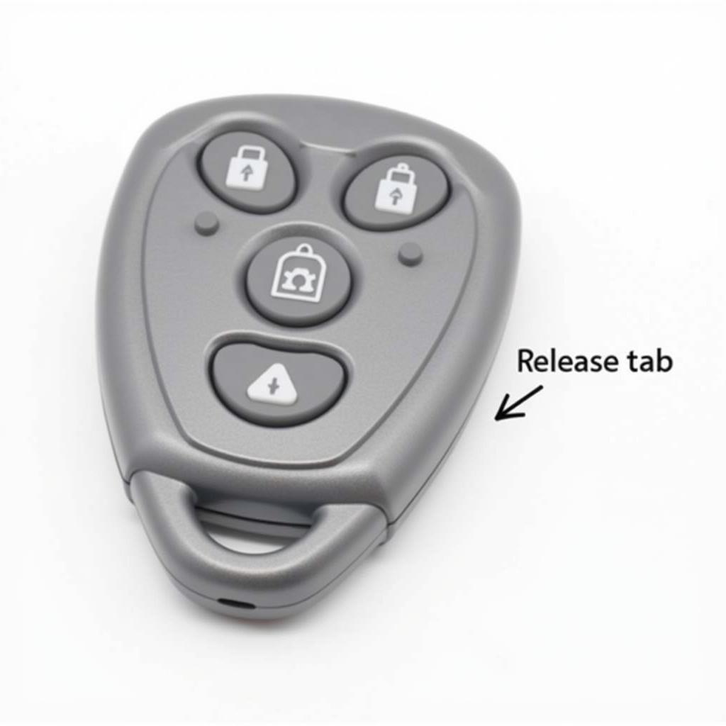 Locating the battery compartment on a 2017 Toyota Highlander Key Fob