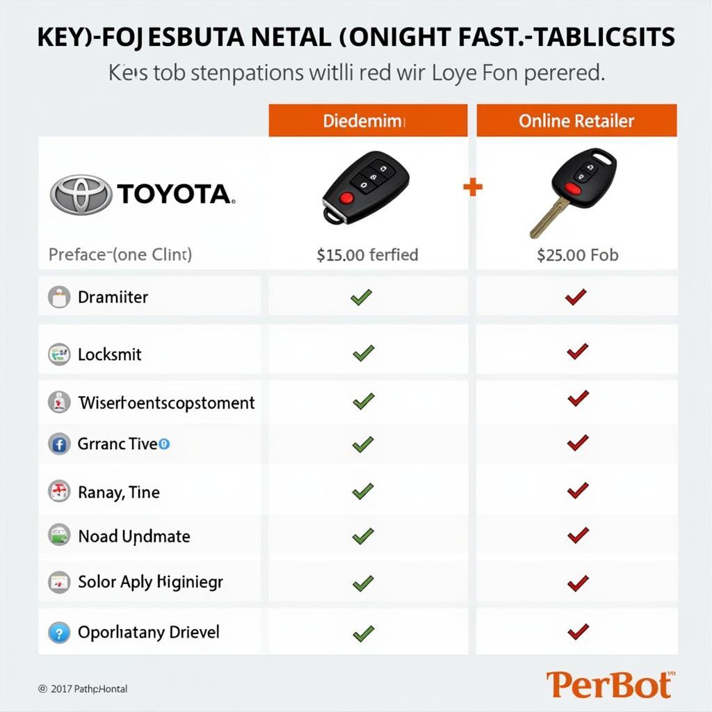 Comparison of 2017 Toyota Sienna Key Fob Replacement Costs: Dealership, Locksmith, Online Retailer