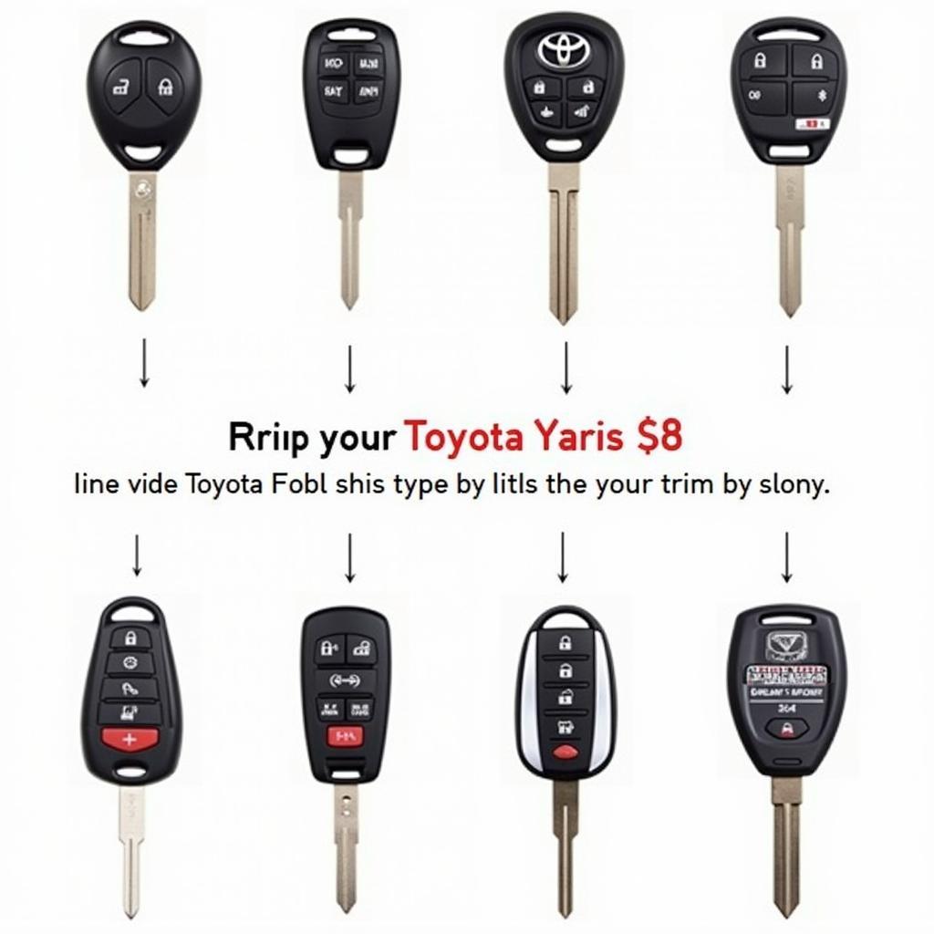 2017 Toyota Yaris Key Fob Types and Variations